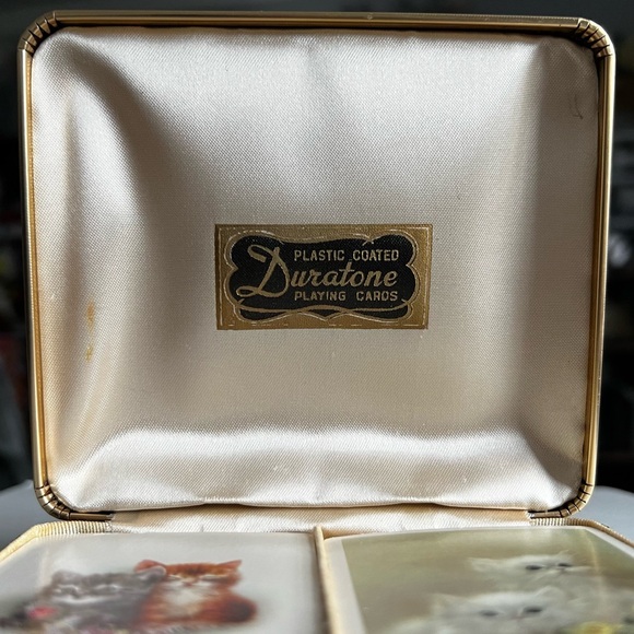 Vintage 1940’s Duratone Kitten Playing Cards Set - Picture 2 of 7
